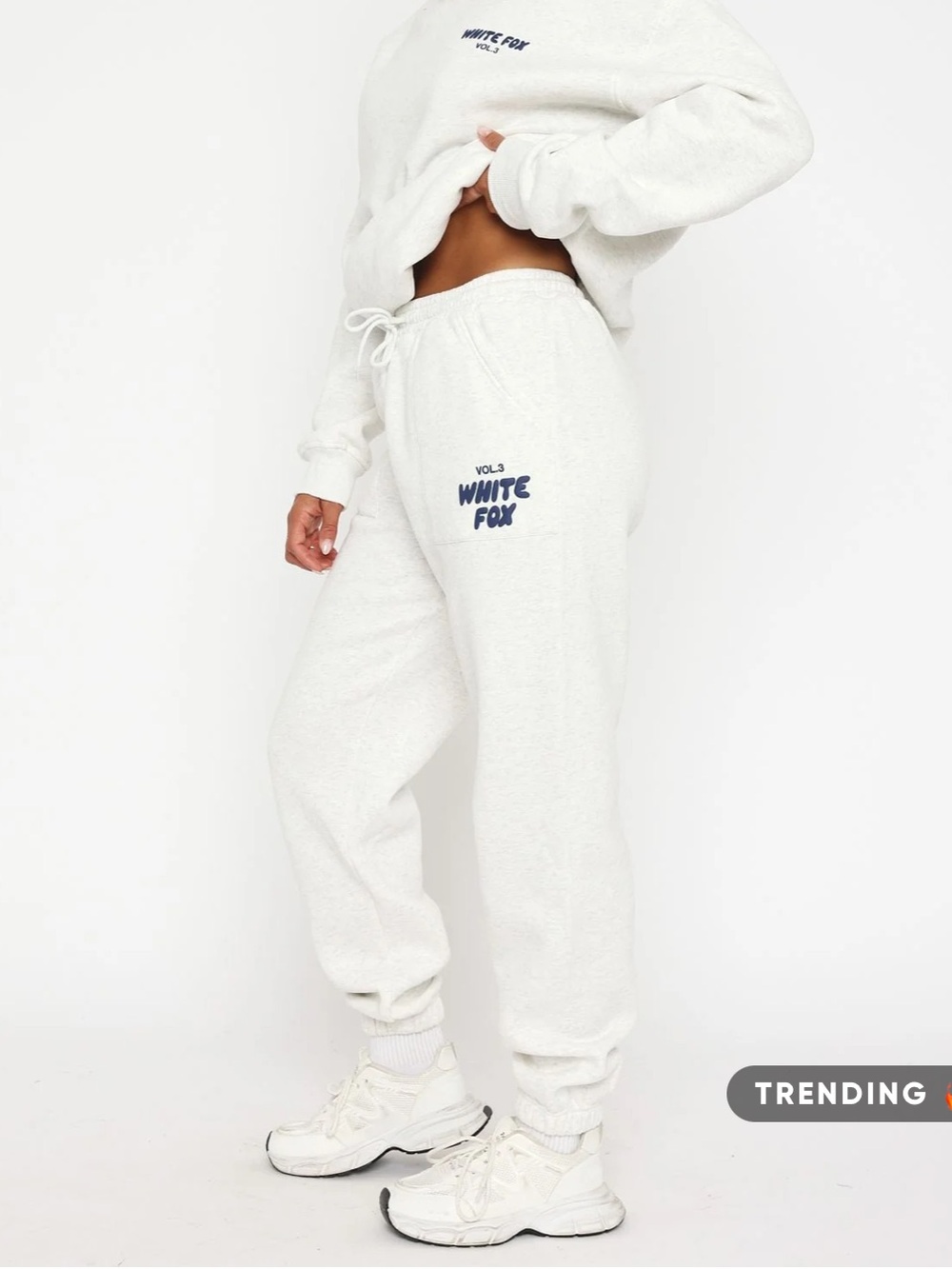 White Fox Boutique Offstage Sweatpants in Mineral Grey - Picture 5 of 9
